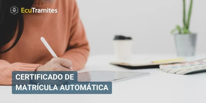 Certificado de matrícula automática